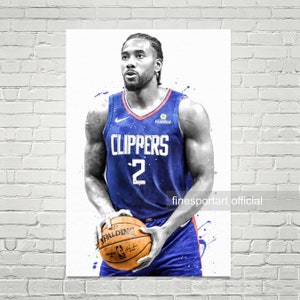 Kawhi Leonard Los Angeles Poster, Canvas, Basketball print, Sports wall art, Kids room decor, Man Cave, Gift, LA