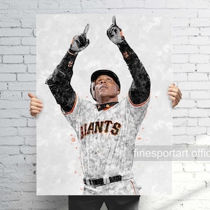 Barry Bonds San Francisco Poster, Canvas, Baseball print, Sports wall art, Man Cave, Gift, Kids Room Decor
