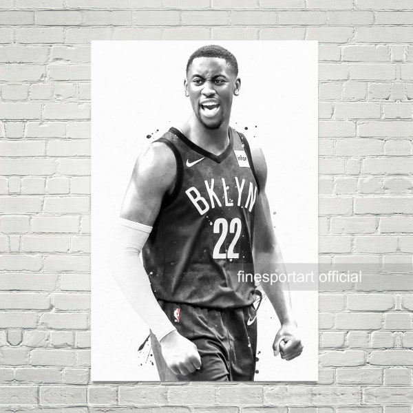 Caris LeVert Brooklyn Poster, Lienzo, Estampado de baloncesto, Arte de pared deportiva, Decoración de habitaciones para niños, Cueva del hombre, Regalo