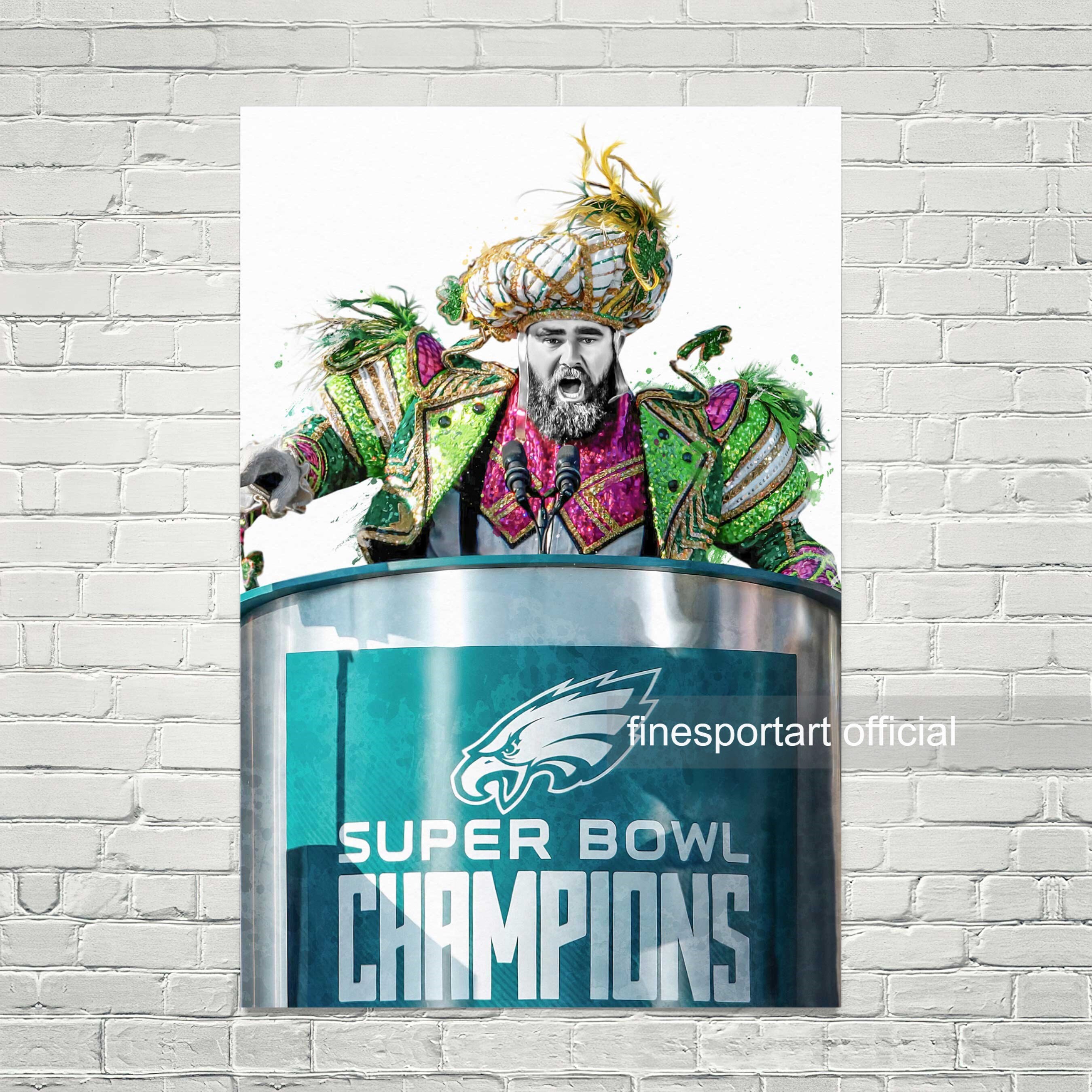 Philly Special Philadelphia Trick Play Before Super Bowl Halftime | 12x16  Football Poster Wall Art Decor Framed Print | Sports Memorabilia Artwork