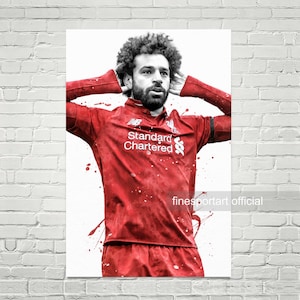 Sport (v2) Poster, Canvas, Football print, Soccer poster, Sports wall art, Kids room decor, Man Cave, Gift, Mo Salah