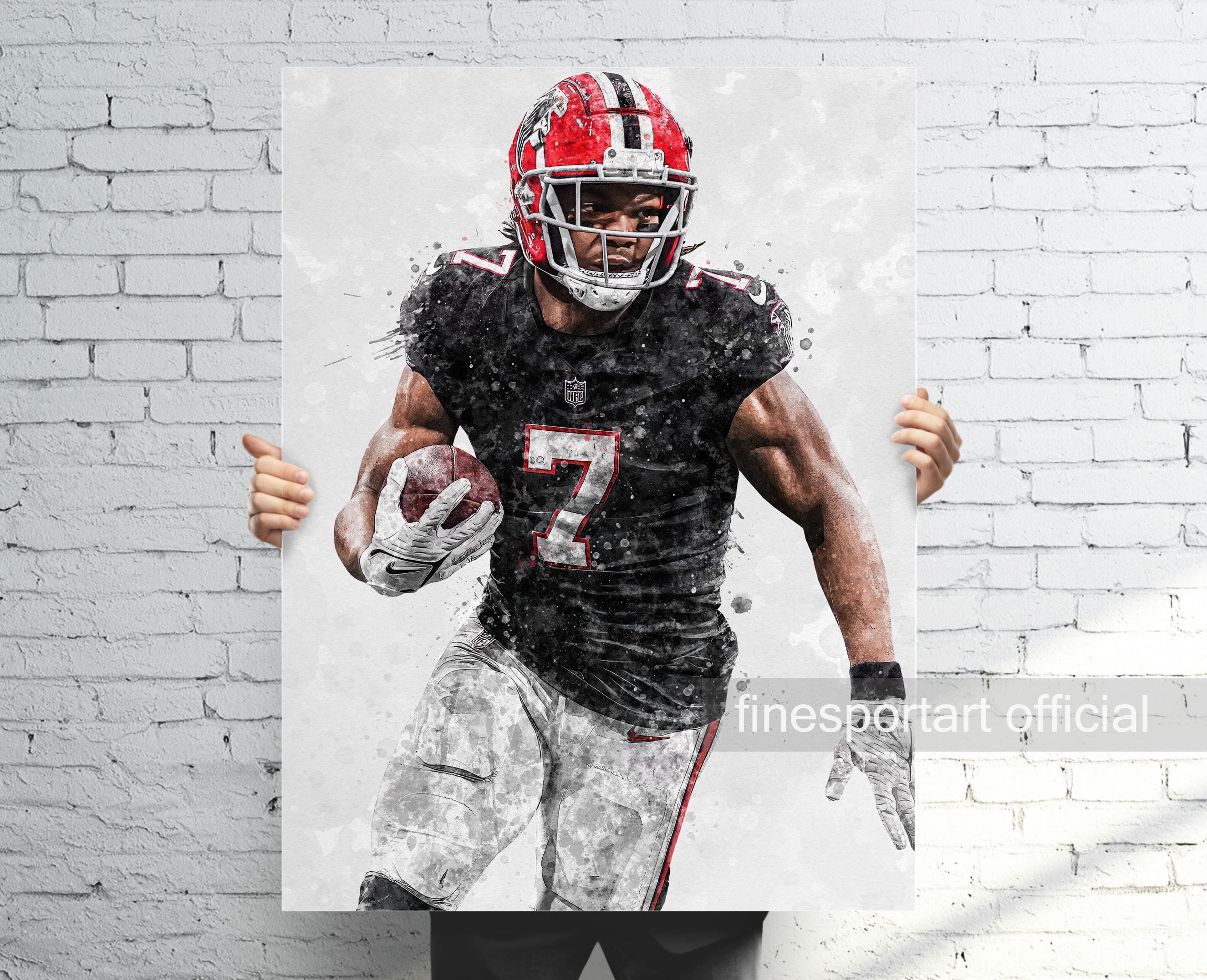 Bijan Robinson Atlanta Poster, Canvas, Football Print, Sports Wall