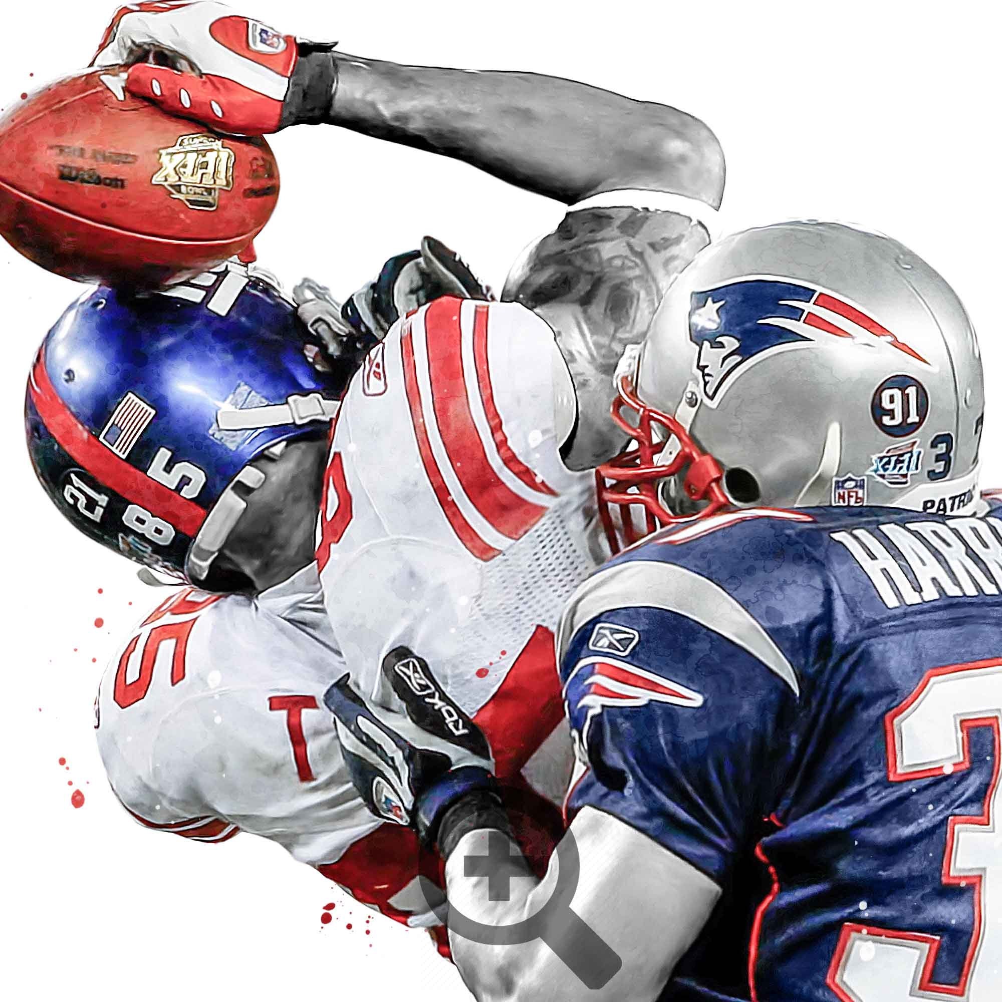 Rodney Harrison and David Tyree Helmet Catch Poster Canvas | Etsy