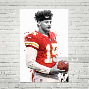 Patrick Kansas City Poster, Canvas (v3), Football print, Sports wall art, Kids room decor, Man Cave, Gift