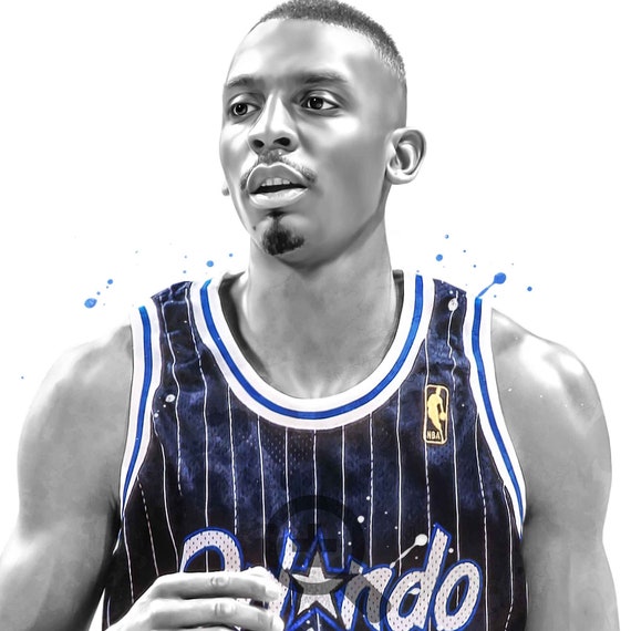 Penny Hardaway Orlando Poster, Canvas, Basketball Print, Sports