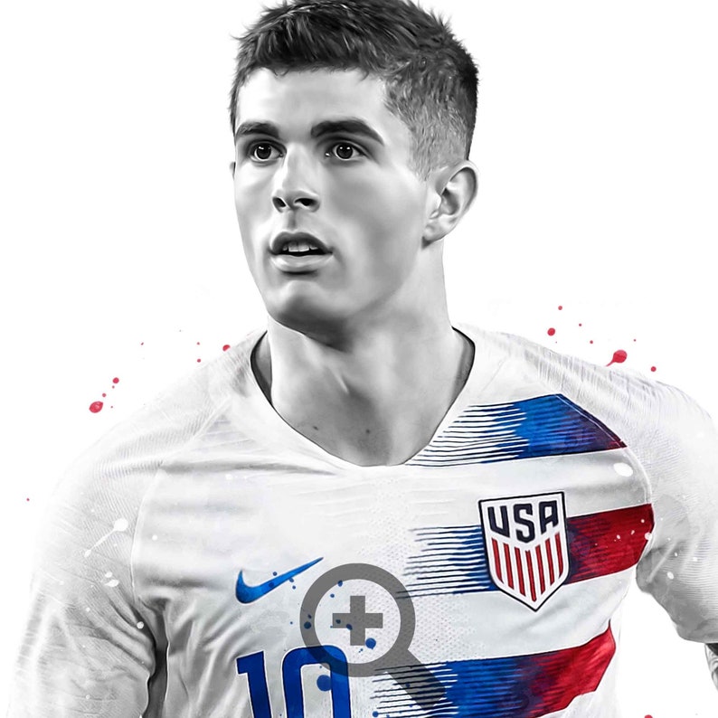 Christian Pulisic USA National team poster soccer print | Etsy