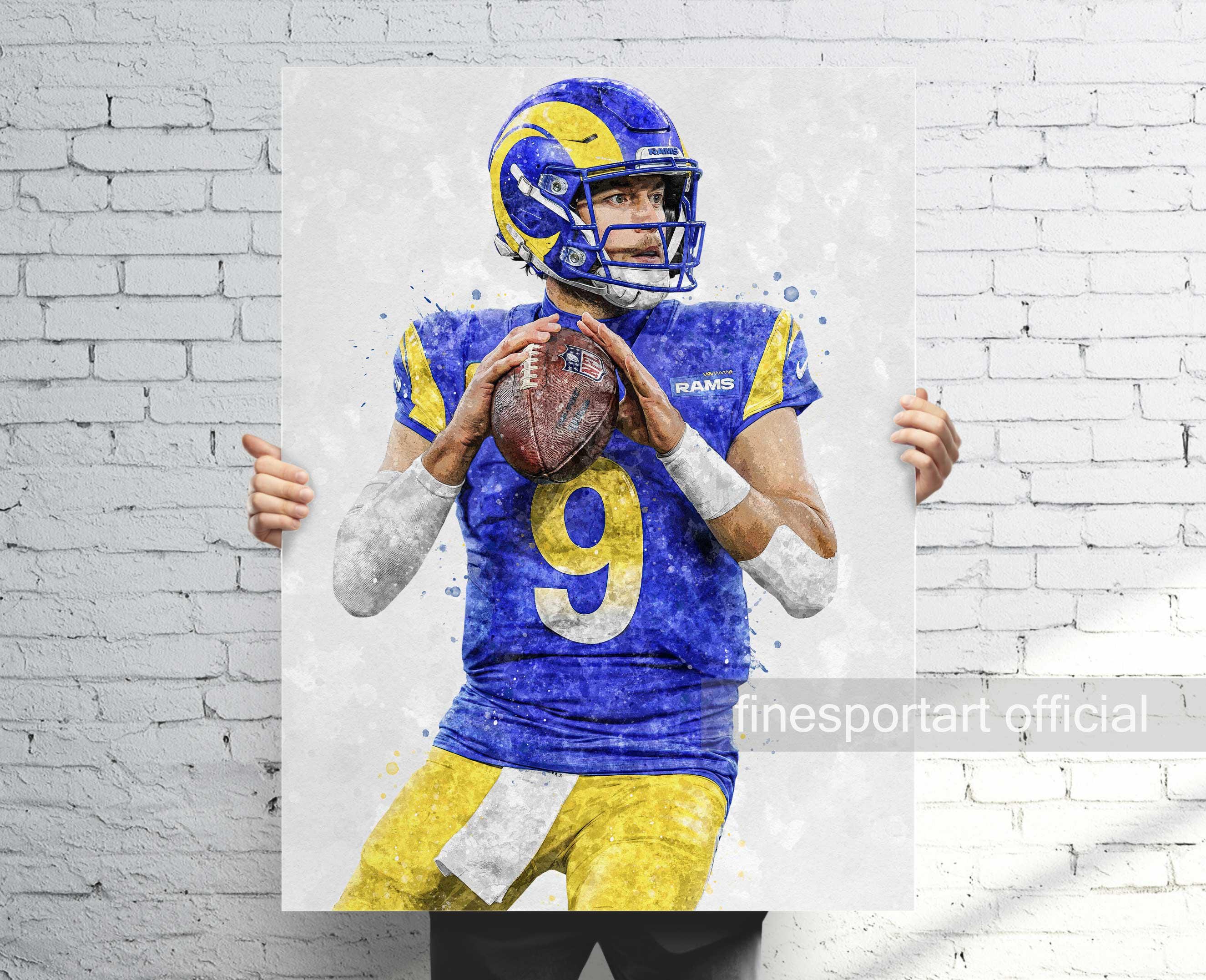 Matthew Stafford Los Angeles Poster V2, Canvas, Football