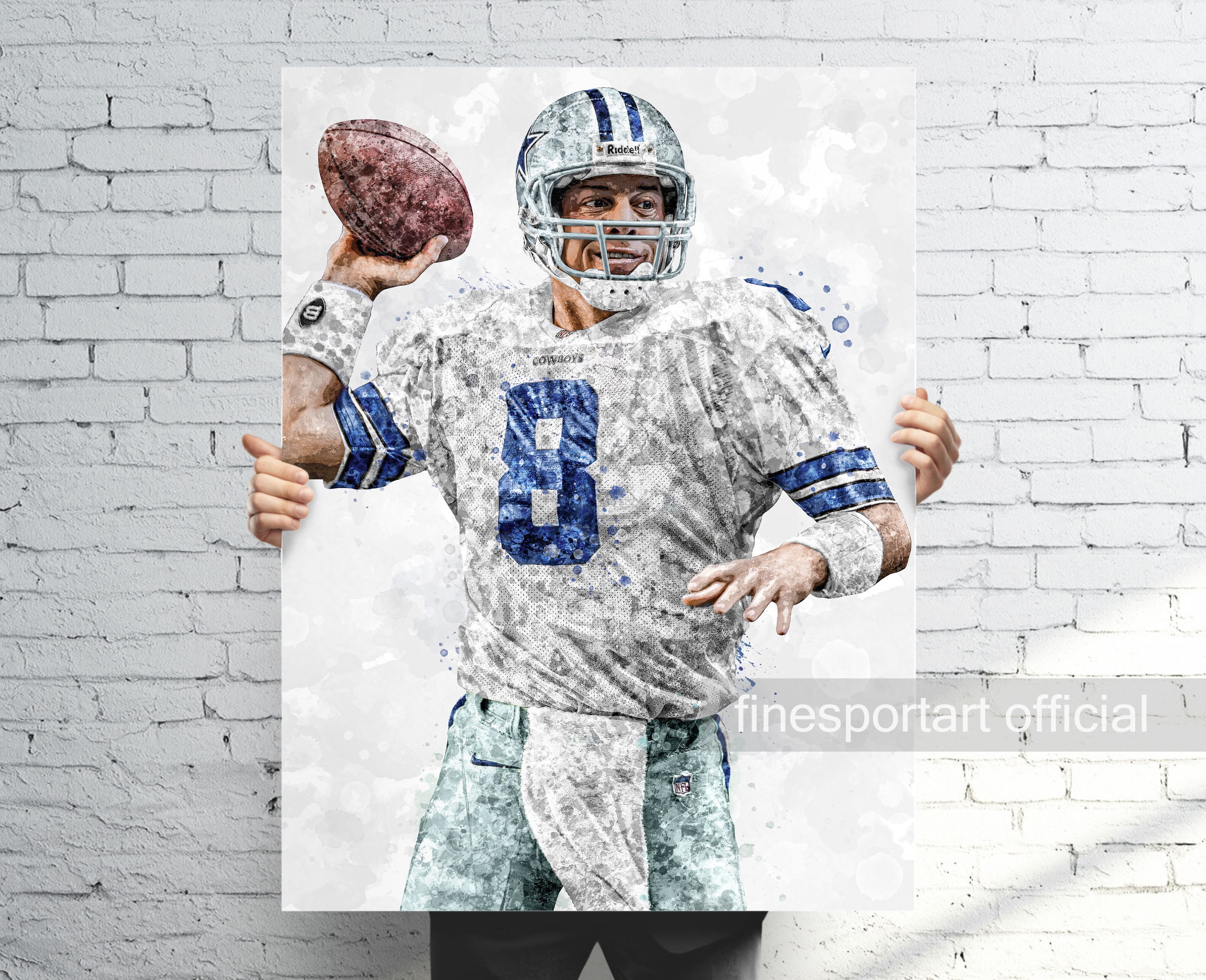 Troy Aikman 3, Dallas Cowboys Double Star Throwback Jersey – Play Action  Customs