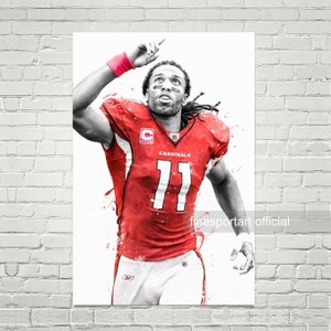 Larry Fitzgerald Arizona Poster, Canvas, Football print, Sports wall art, Kids room decor, Man Cave, Gift