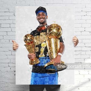 Shai Gilgeous-Alexander Champion, MVP, Oklahoma Poster, Canvas, Basketball print, Sports wall art, Man Cave, Gift, Kids Room Decor