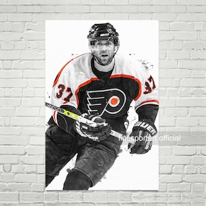 Eric Desjardins Philadelphia Poster, Canvas, Hockey print, Sports wall art, Kids room decor, Man Cave, Gift