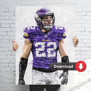 Harrison Smith Minnesota Poster, Digital Download, Football print, Sports wall art, Man Cave, Printable