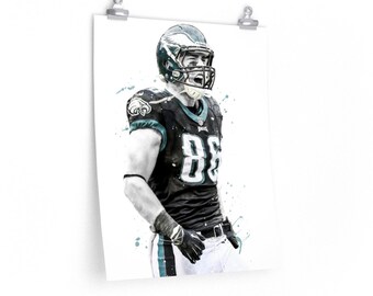 Zach Ertz Philadelphia Poster, Canvas, Football Print, Sports Wall
