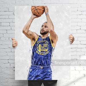 Póster de Stephen Curry V2, lienzo, impresión de baloncesto, arte de pared deportivo, cueva del hombre, regalo, decoración de la habitación de los niños