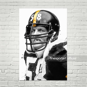 ジャック・ランバート ピッツバーグ ポスター、キャンバス、フットボール プリント、スポーツ ウォール アート、子供部屋の装飾、男の隠れ家、ギフト