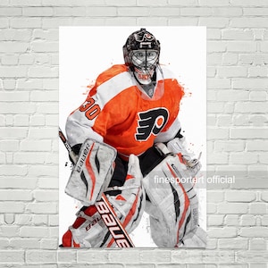 Ilya Bryzgalov Philadelphia Poster, Canvas, Hockey print, Sports wall art, Kids room decor, Man Cave, Gift