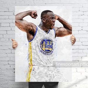 Draymond Green Poster, Canvas Wrap, Basketball framed print, Sports wall art, Man Cave, Gift, Kids Room Decor