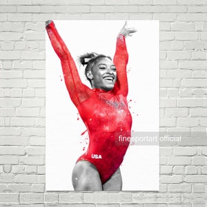 Sport Poster, Canvas, Gymnastics print, Sports wall art, Kids room decor, Man Cave, Gift