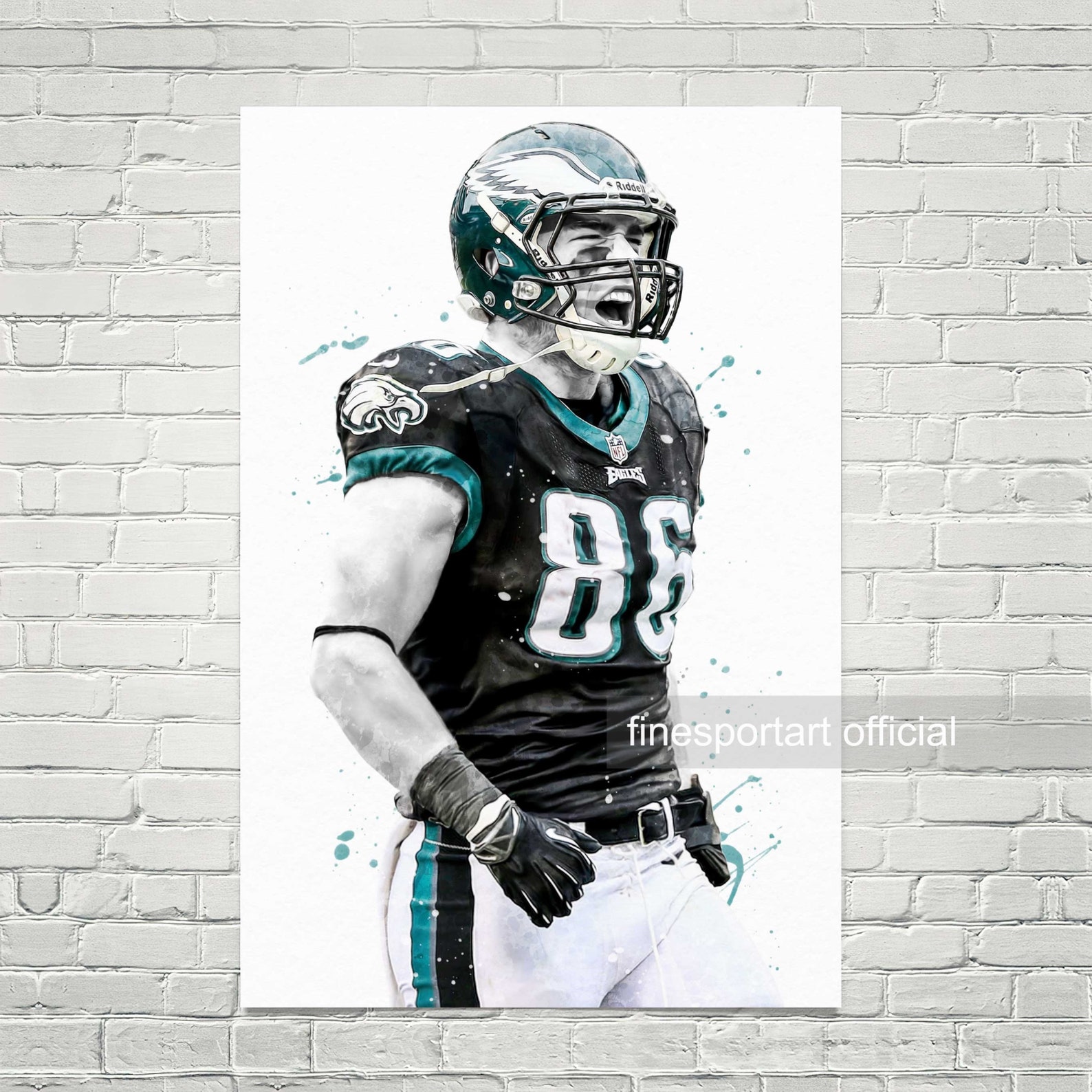 Zach Ertz Philadelphia Poster Canvas Football Print Sports - Etsy