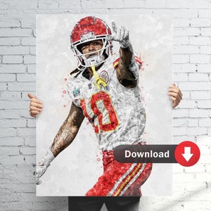 Isiah Pacheco Kansas City Poster, Digital Download, Football print, Sports wall art, Man Cave, Printable