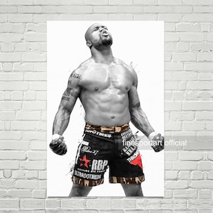 Sport Poster, Canvas, Fighting print, Sports wall art, Kids room decor, Man Cave, Gift