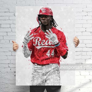 Póster de Elly De La Cruz Cincinnati, lienzo, impresión de béisbol, arte mural deportivo, cueva de hombre, regalo, decoración de habitación infantil