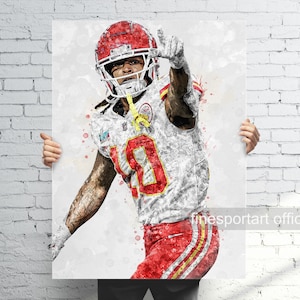 Isiah Pacheco Kansas City Poster, Canvas, Football print, Sports wall art, Man Cave, Gift, Kids Room Decor