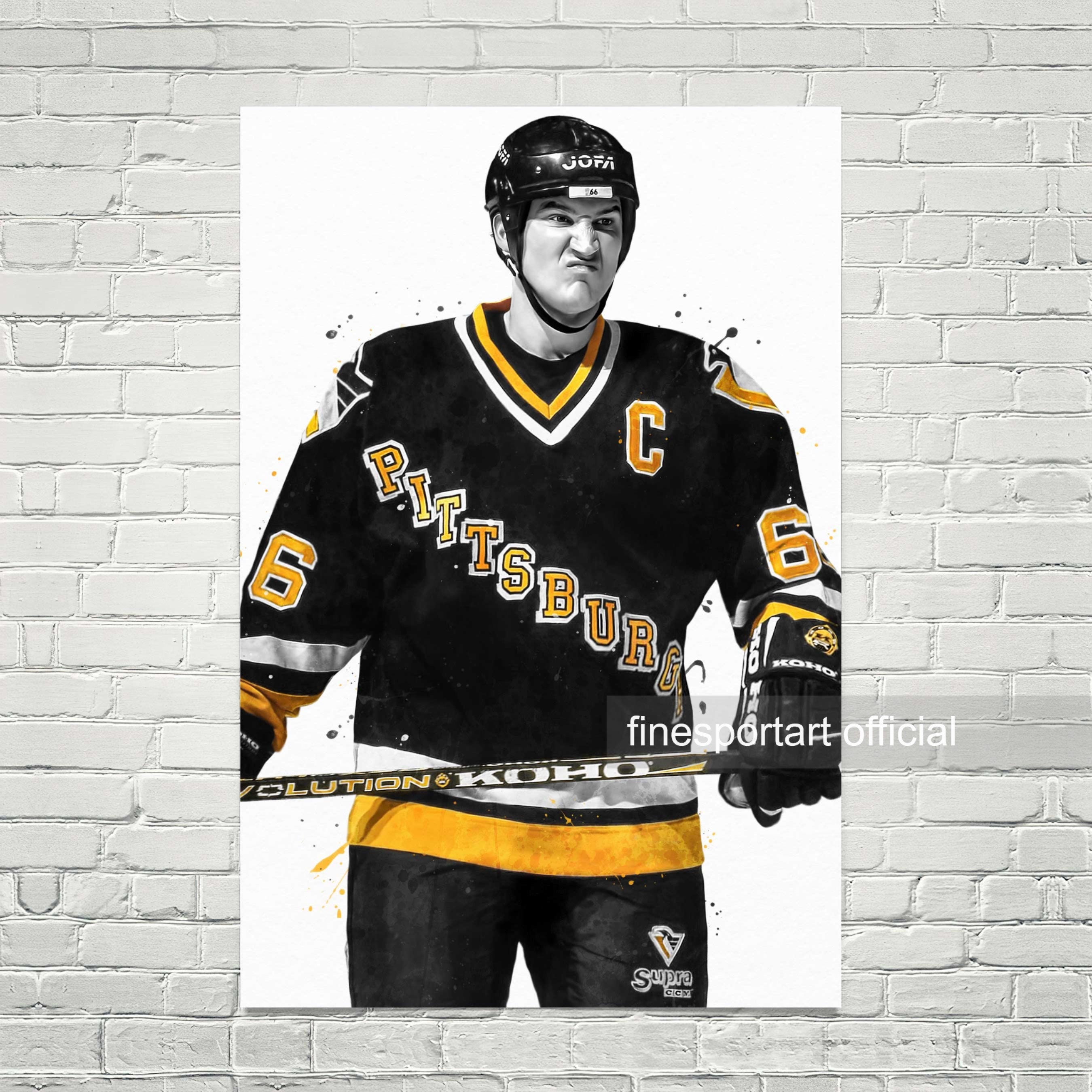 Mario Lemieux Poster Pittsburgh Penguins NHL Hockey Framed 