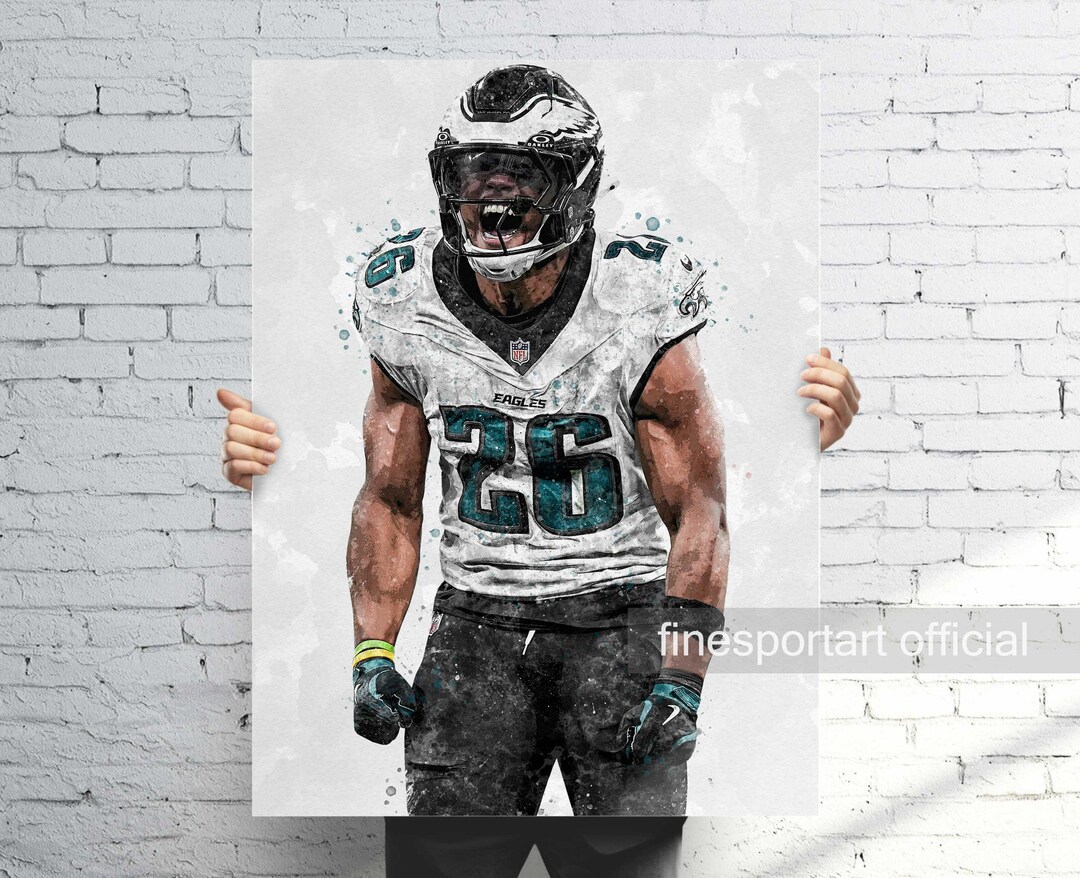 Saquon Barkley Philadelphia Poster, Canvas, Football