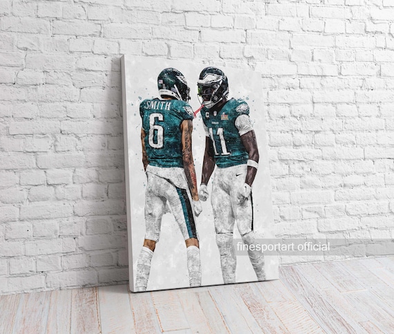 Devonta Smith and A. J. Brown Philadelphia Poster, Canvas