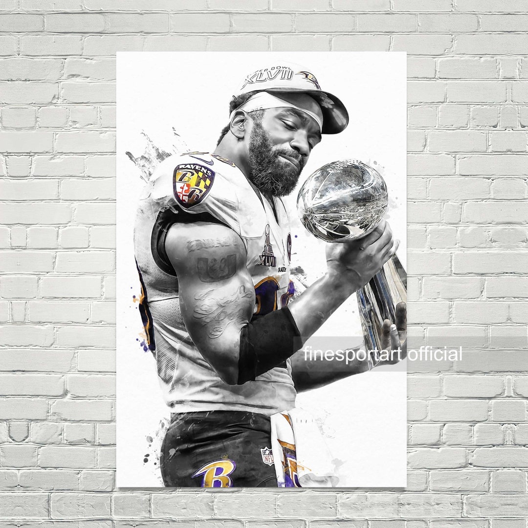 Ed Reed Baltimore Poster, Canvas, Football Print, Sports Wall Art, Kids ...