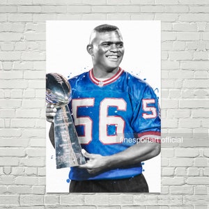 Lawrence Taylor Poster, Canvas, Football print, Sports wall art, Kids room decor, Man Cave, Gift