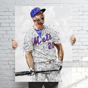 Pete Alonso New York Poster, Canvas, Baseball print, Sports wall art, Man Cave, Gift, Kids Room Decor