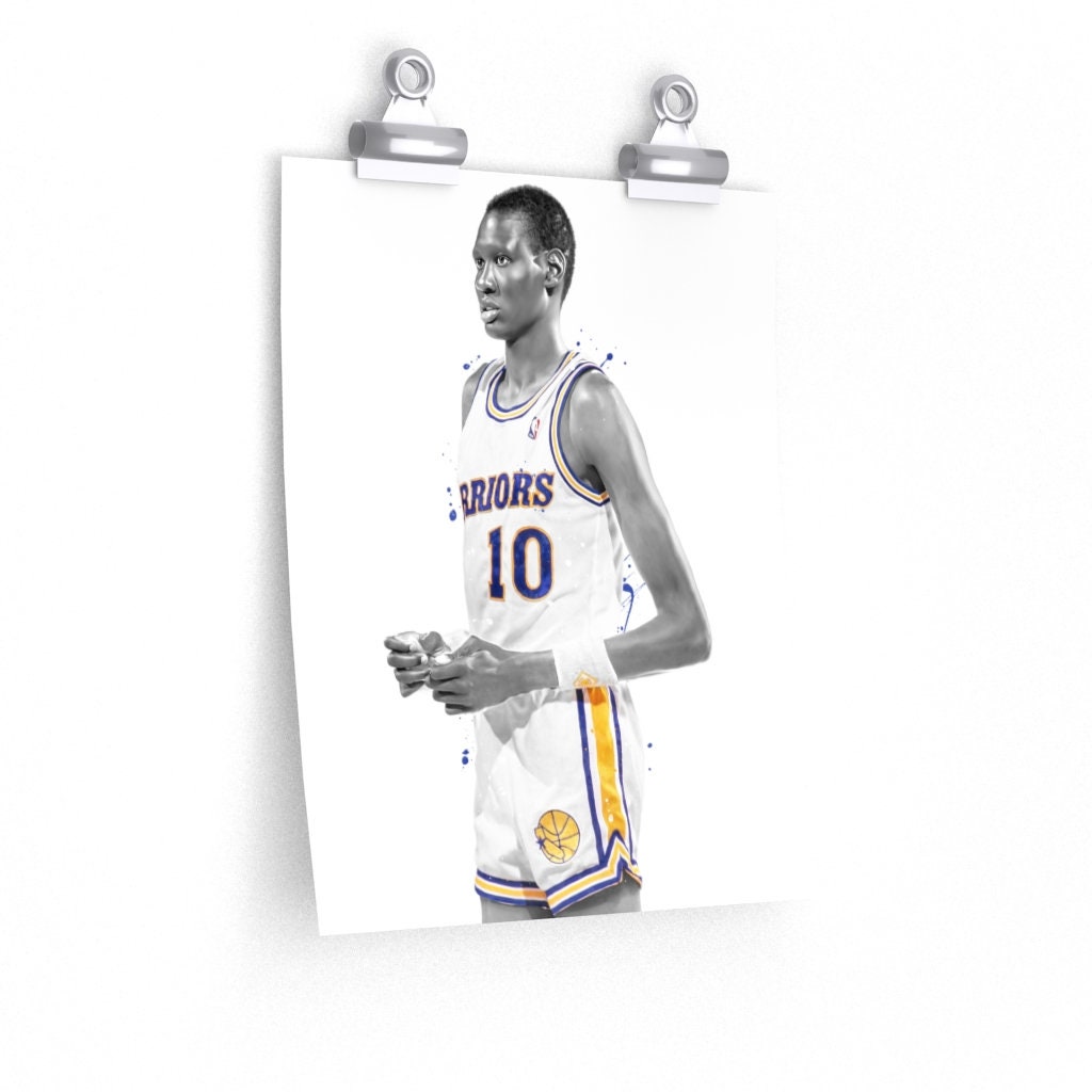 Manute Bol Warriors Poster Canvas Basketball print Sports | Etsy