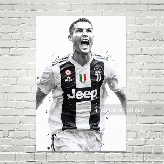 Cristiano Ronaldo Poster Canvas Football Print Soccer Wall | Etsy