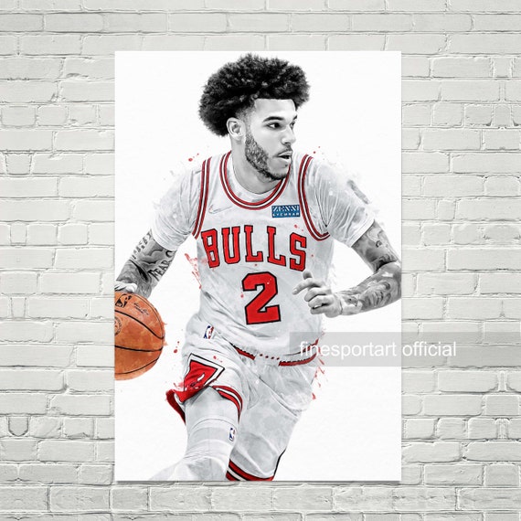 Chicago Bulls Jersey Custom Canvas Print Wall Art for Boy Girl Men