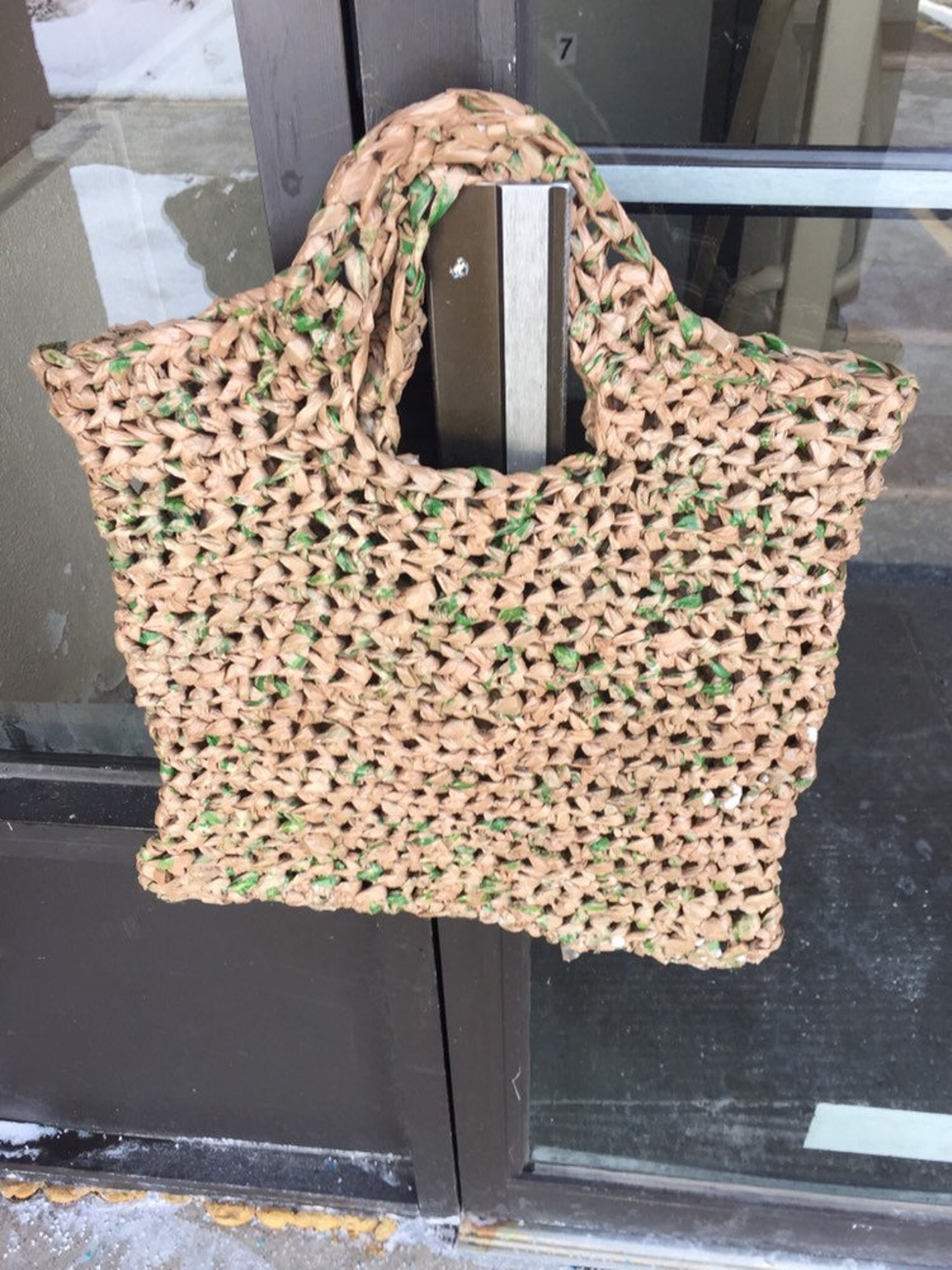 Reuseable Plarn Tote Bag Made from Recycled Plastic Bags Etsy