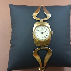 Vintage German Ladies Wrist Watch Junghans, Old Gold Plated Watch Made in Germany