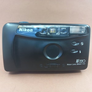 Vintage Camera Nikon AF220, Film Camera Nikon 1990s, Point and Shot Camera, Working Film Camera
