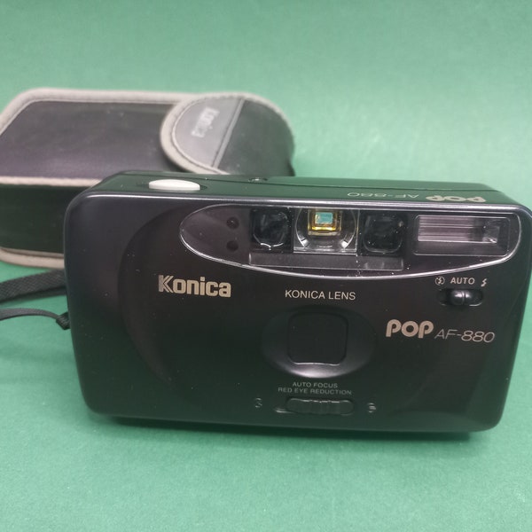 Vintage Camera Konica POP AF-880 ,Film Camera Konica 1990s., Point and Shot Camera, Working Film Camera