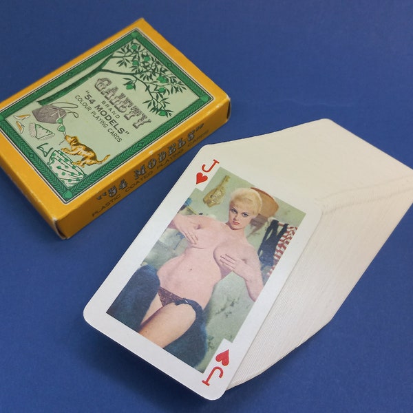 Vintage Collectible Playing Cards, Beautiful Girls 1970's, Rare Playing Cards with Jokers, Great Collectible Cards