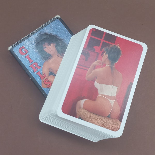 Vintage Collectible Playing Cards, Beautiful Girls 1990's, Rare Playing Cards with Jokers, Great Collectible Cards