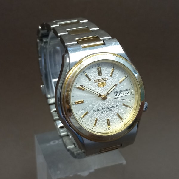 Vintage Armbanduhr Seiko 5, Japan Automatikuhr, klassische seltene japanische Uhr