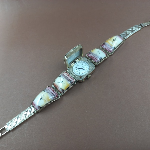 Montre-bracelet vintage soviétique "Chaika" (mouette) porcelaine glaçure femmes montre mécanique, montres russes