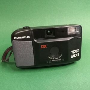 Vintage Camera Olympus Trip MD3, Film Camera Olympus jaren 1990., Point and Shot Camera, Werkende Film Camera