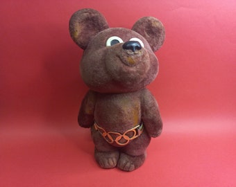 Soviet Vintage Plush Teddy Olympic Bear Old Rare Olympic - Etsy