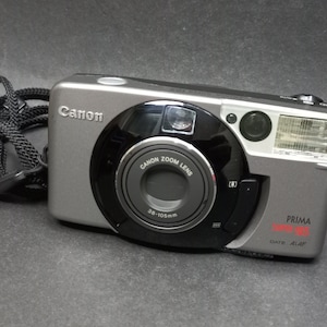 Vintage Camera Canon Prima Super 105, Film Camera Canon 1990s, Point and Shot Camera, Working Film Camera