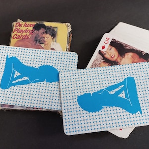 Vintage Collectible Playing Cards, Beautiful Girls 1980&#39;s, Rare Playing Cards with Jokers, Great Collectible Cards