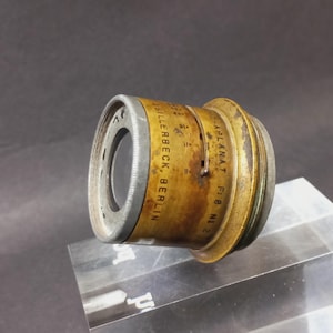 Antieke lens Schulze en Billerbeck, extra snel Aplanat, Duitse zeldzame lens, vintage fotoaccessoires