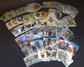 Vintage Stickers from Chewing Gum, set of 120.Chewing Gum Inserts 1980s